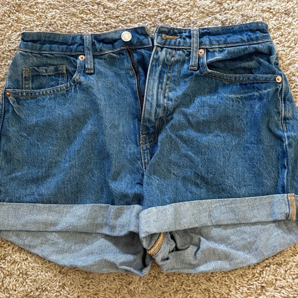 Wild Fable Blue Jean Shorts Distressed Cuffed